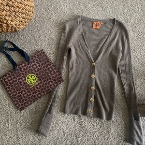 Tory Burch brown cardigan XS